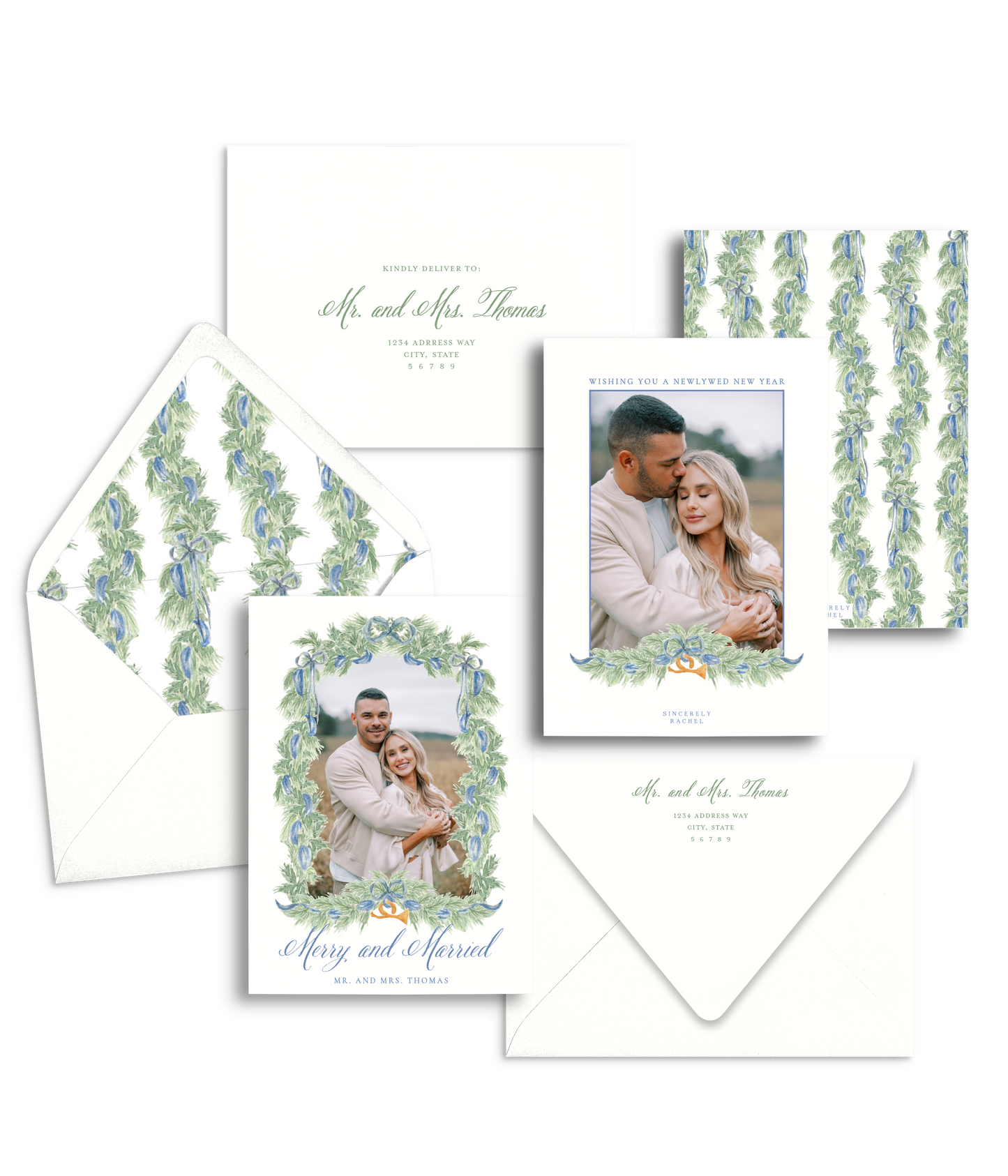 Merry and Married Christmas Card