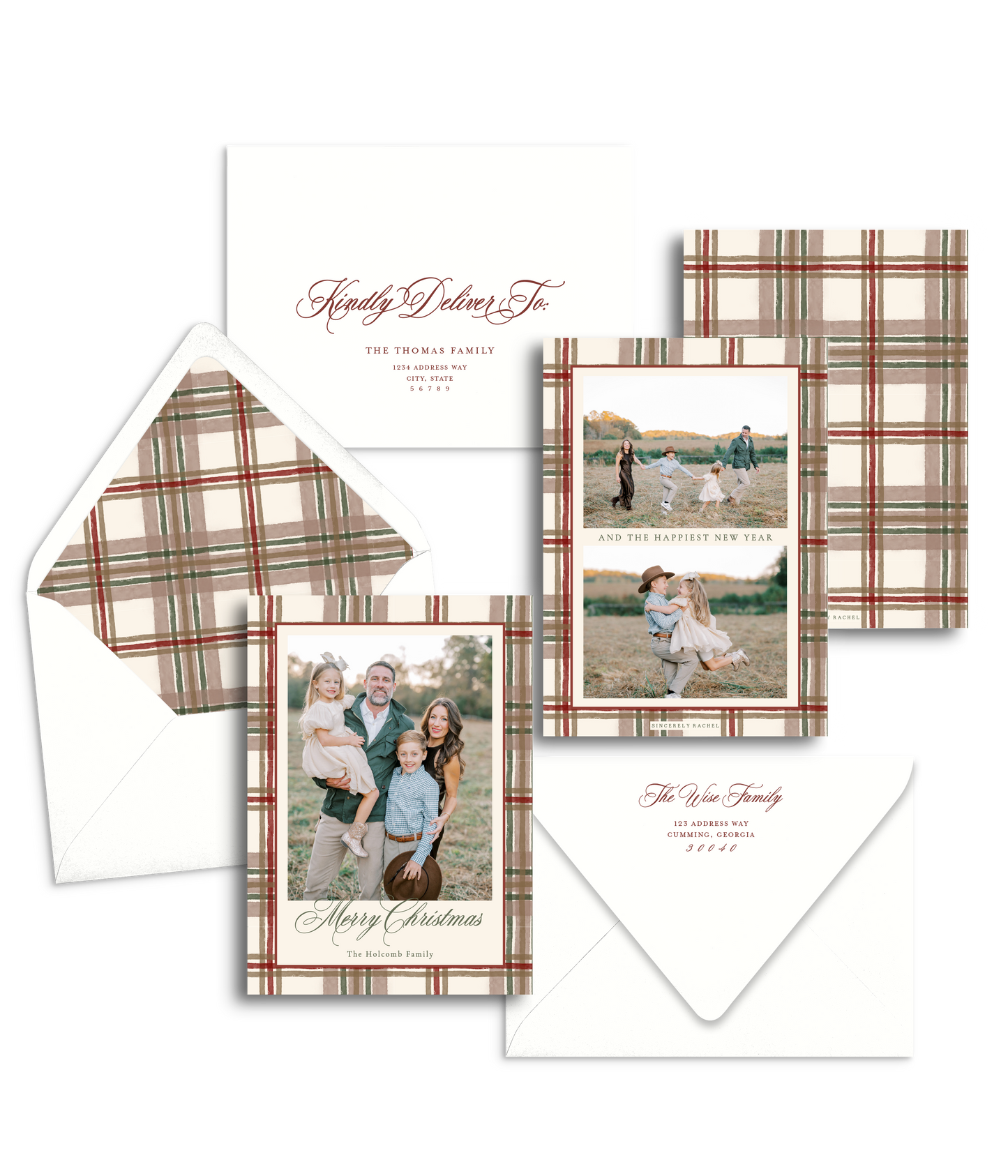 Plaid Christmas Card
