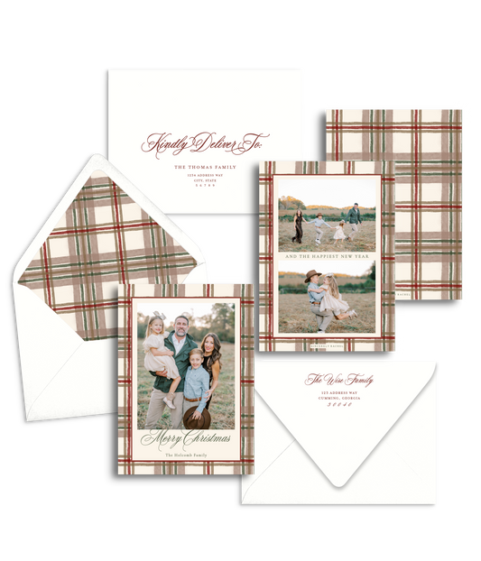 Plaid Christmas Card