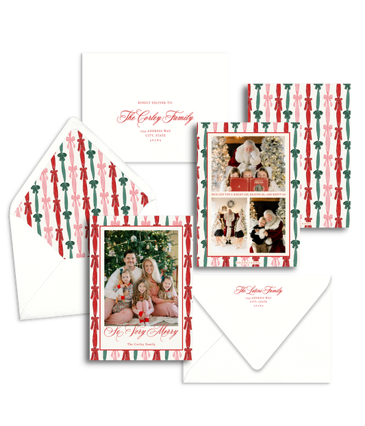 Ribbon Garland Christmas Card